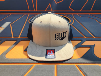 Elite Flat Bill Snapback Hat Tan