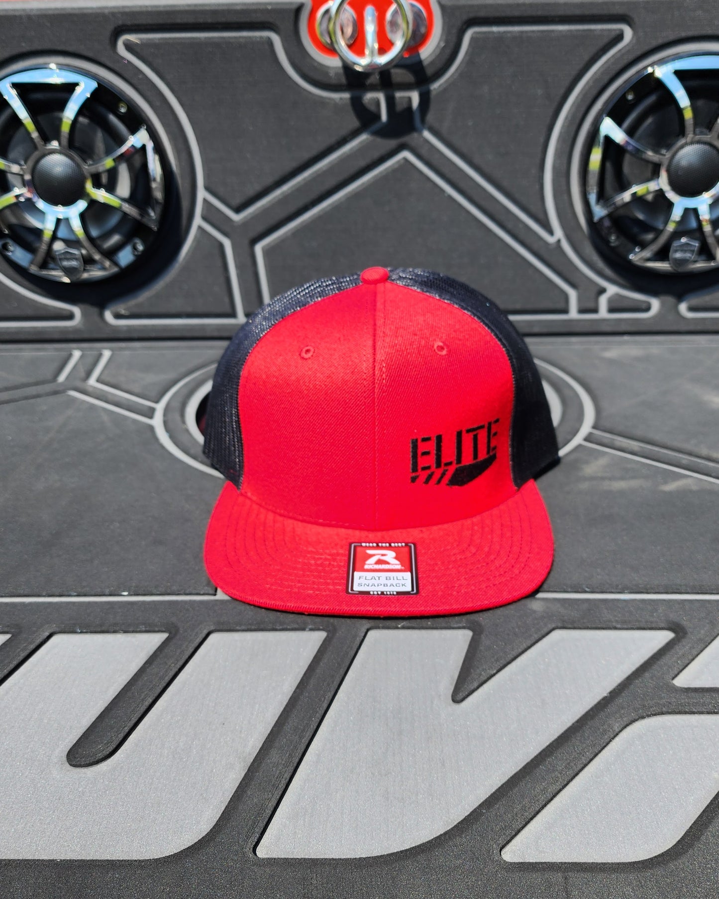 Elite Flat Bill Snapback Hat Red